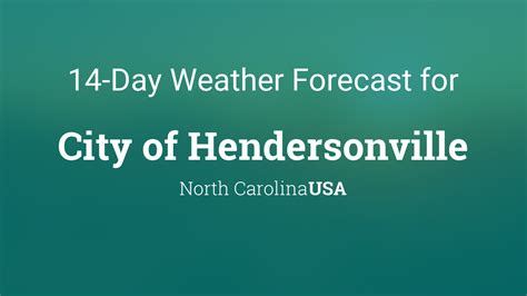 10 day forecast for hendersonville nc - Find the most current and reliable 14 day weather forecasts, storm alerts, reports and information for Henderson, NC, US with The Weather Network.